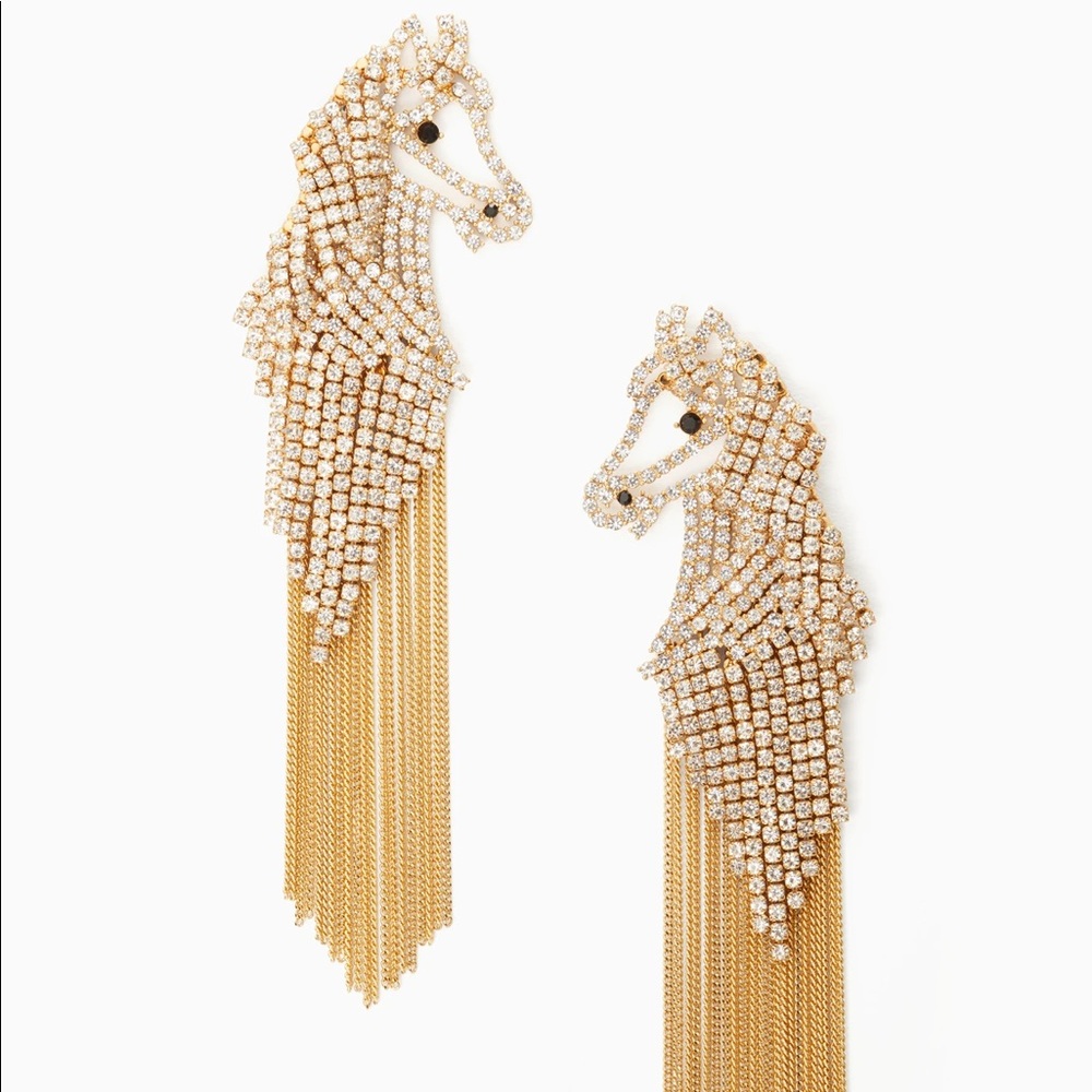 NWT kate spade new york wild ones horse earrings